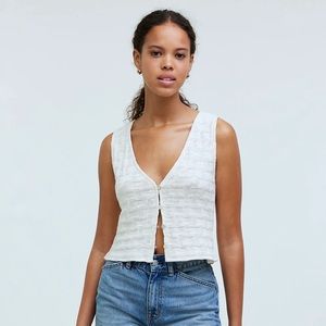 Madewell Basketweave-Stitch Vest M